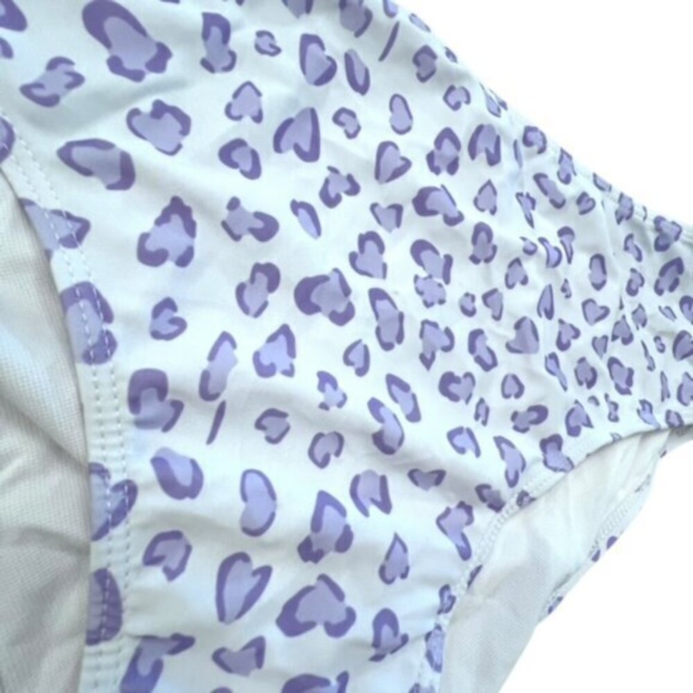 Bikini Swim Bottoms Size XL White Purple Leopard Print NWOT Beach Pool Vacation‎ - Picture 6 of 7